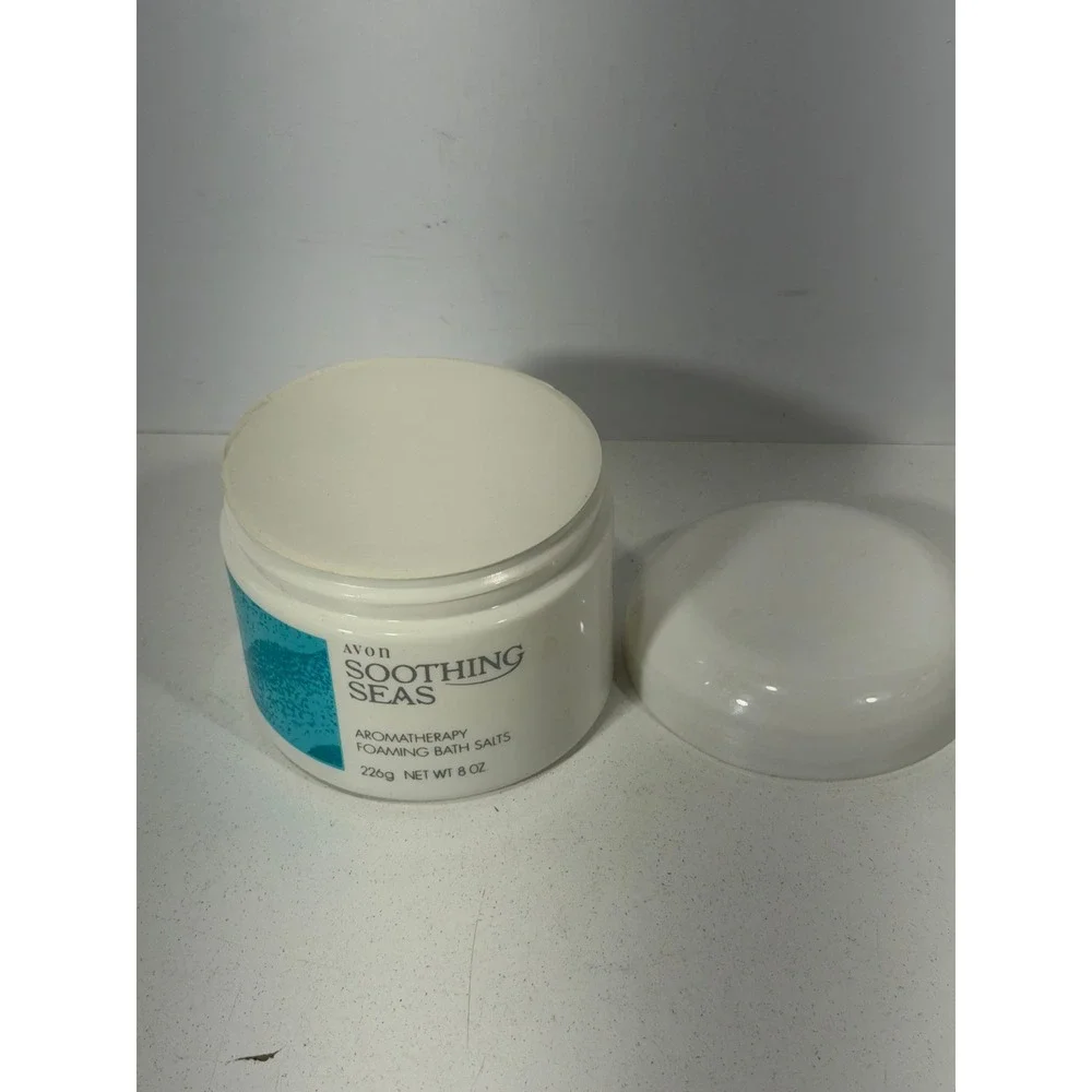 Vintage Avon Soothing Sea Aromatherapy Foaming Bath Salts 8oz 1994 Caribbean Sea